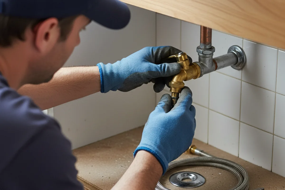 Shutoff valve and fitting work during Emergency Plumbing in Kenilworth